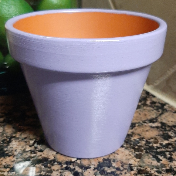 Hand painted flower pot - Picture 2 of 5